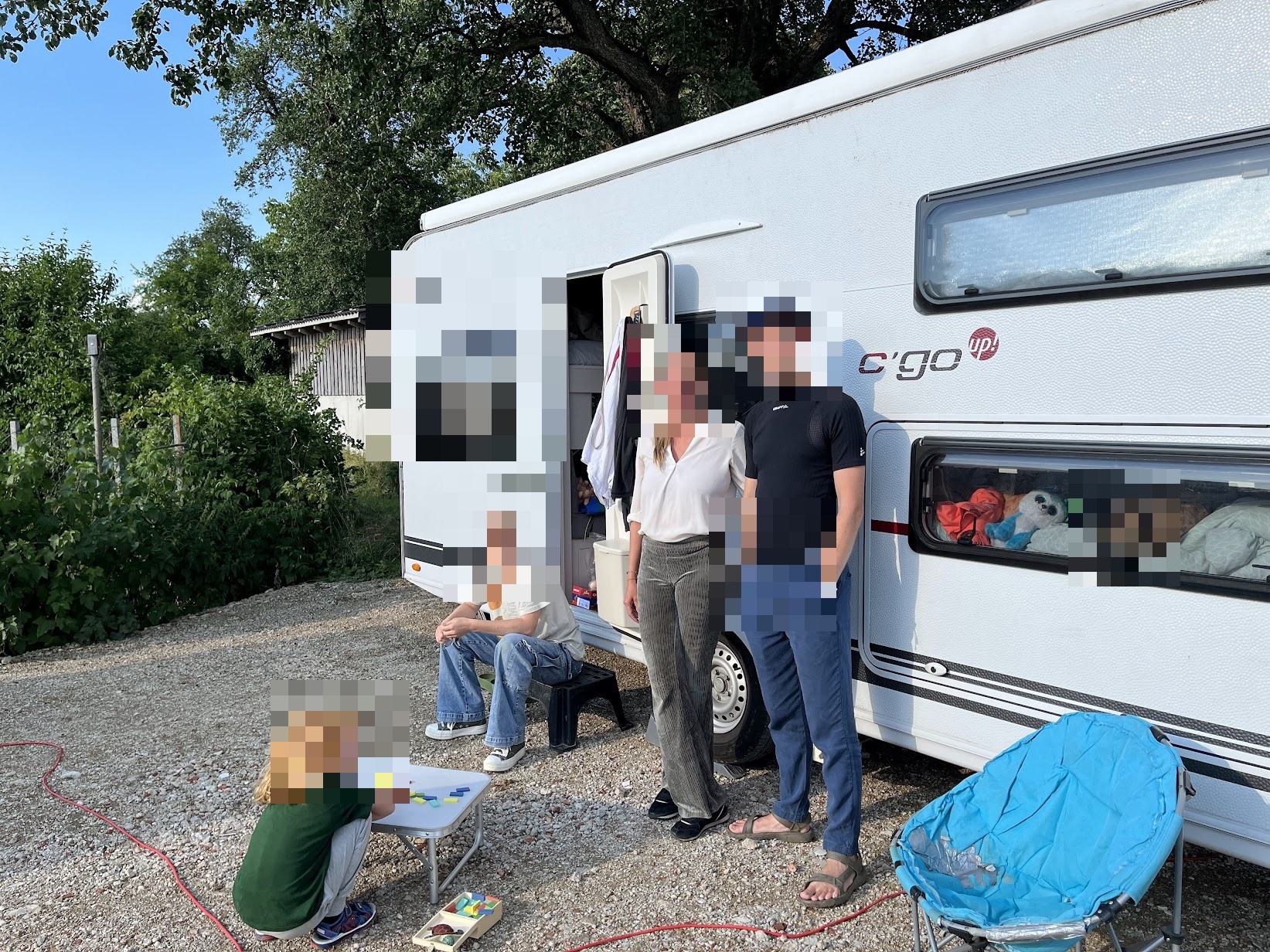 Familie zu Gast am Unternhub